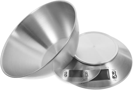 TOYANDONA Bilancia da Cucina Digitale in Acciaio Inox 5000g Peso Preciso, Bilancia Alimentare Piccola per Uso Domestico e Commerciale, Utensile da Cucina Display e Funzione Tare