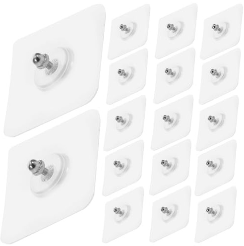 Luxshiny Ganci Adesivi per Tende senza Forare 30 Pezzi, Supporto Resistente per Appendere Quadri e Oggetti, Facile Installazione senza Danneggiare Muro