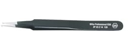 Wiha SMD-Pinzette Professional ESD Typ 13 (32340) 120 mm für empfindliche elektronische Bauteile, Schutz von Komponenten durch elektrostatisch ableitendes Werkzeug, dissipativ, Werkzeug mit Oberflächenwiderstand