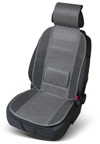 Bottari 12301 Carrera Couvre Siège Universel en Fibre de Bambou avec Support Lombaire, Gris