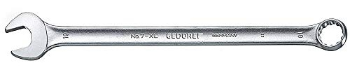 GEDORE Ring-Maulschlüssel, SW 12 mm, extra lang, 15° abgewinkelt, 12-kant, UD-Profil, Schraubenschlüssel, 210 mm, 7 XL 12