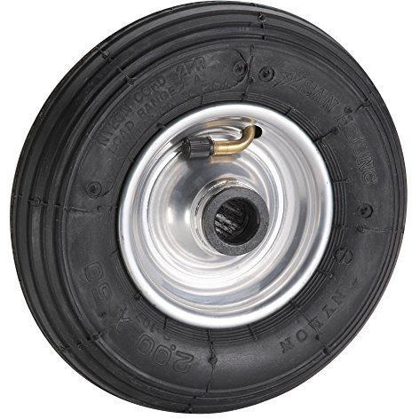 Dörner + Helmer Pneumatic Wheel, 200 mm x 50 mm x 20 mm, 75 kg Load Capacity, 60 mm Hub, for Sack Truck, Steel Rim, Roller Bearing