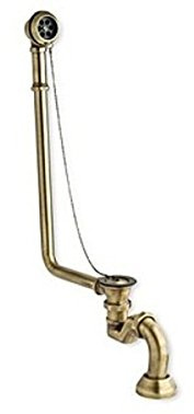 Casa Padrino Ab und Überlauf System inkl. Siphon für Nostalgie Badewanne Venedig, Paris, Milano - Altgold