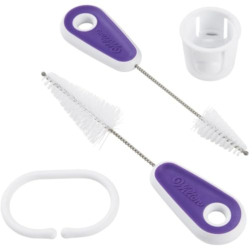 Wilton Set 3 Attrezzi Pulisci Cornetto/Taglia sac a Poche, Plastica, Bianco/Viola