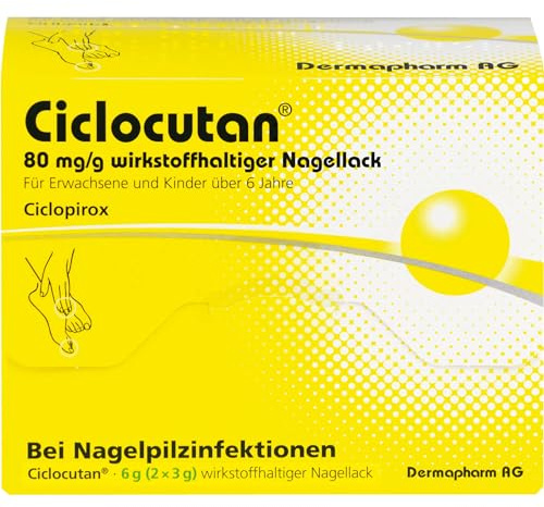 Ciclocutan 80 mg/g wirkstoffhaltiger Nagellack gegen Nagelpilzinfektionen, 6 g Wirkstoffhaltiger Nagellack