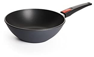 Woll Diamond Lite Wok - Induction -, Ø 26 cm, hauteur 9 cm, avec manche amovible - Convient à tous les types de cuisinières, antiadhésif, fonte d'aluminium
