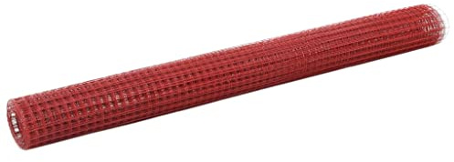 vidaXL Drahtzaun Stahl mit PVC-Beschichtung 10x1,5 m Rot