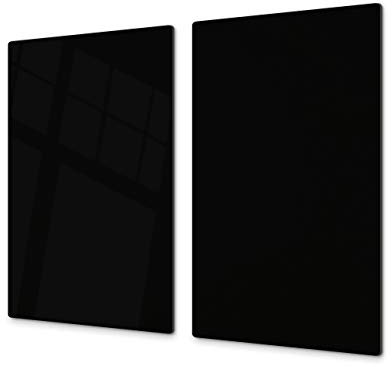 TAGLIERE IN VETRO TEMPERATO – Tagliere e proteggi-piano di lavoro in vetro resistente – Resistente al calore e ai batteri – Lavabile in lavastoviglie D18 Serie di colori: ZB Nero
