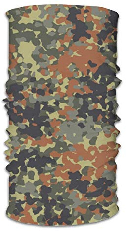 3d-design Headband Bandanas German Flecktarn Camouflage Versatile Multifunction Headwear Neck Gaiter Balaclava Helmet Liner Riding Face Cover for Kids Women Men Outdoors UV Protection