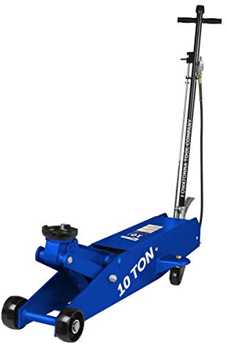 OTC HDJ10P 10 Ton Air/Hydraulic Heavy Duty Service Jack with 3 Position Locking Handle and 6-3/8 to 22 Lifting Range