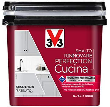 V33 Smalto Rinnovare Perfection Cucina Grigio Chiaro Satinato 0,75 L