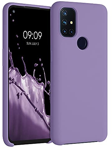 kwmobile Handyhülle für OnePlus Nord N10 5G Hülle - Case Silikon - Kabelloses Laden - Schutzhülle Cover in Veilchen Lila