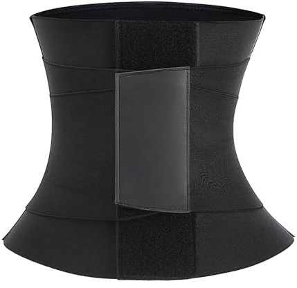 YOSICIL Taille Trainer Ajustable Shape Sculptants Sports Transpiration Ventre Plat Femme 3 Bandes de Scratch Serre Taille Elastique Nylon Lingerie Shapewear, Noir, XL