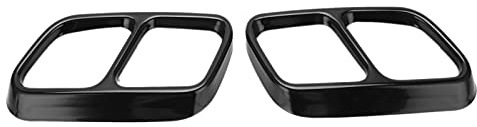 Auspuffrohrabdeckungen, Auto-Quad-Auspuffblende, Edelstahl, Ersatz für CLS W218 2012-2017 (Glänzend schwarz)