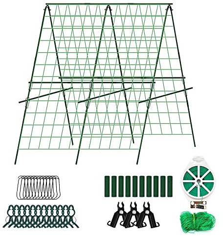 Faltbares Gurken Rankgitter Gitternetz Kletterpflanzen Rankgitter Rankhilfe Tomaten Premium Ranknetz für Kletterpflanzen im Freien, Gurken