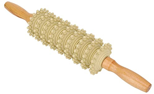 TOUISEDGI Manuelles Massagegerät, Handroller Aus Holz, Triggerpunkt Massagestab, Slim Down Massagerolle für Faszien, Cellulite, Muskeln und Bauch