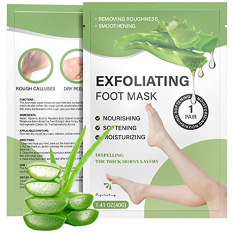 Maschera buccia di piede - Maschera per piedi per piedi secchi e screpolati - I talloni per la riparazione del piede Makque godono di piedi morbidi e lisci per piedi lisci e morbidi Sysdisen