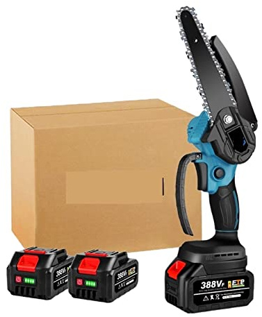 KOZWAY 3000W 6 Pouces scie électrique sans Brosse Outil de Travail du Bois de tronçonneuse électrique Rechargeable avec Batterie for Batterie 18V (Color : 0 Battery Set)