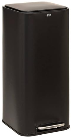 5five - papelera delta de metal negro 30l