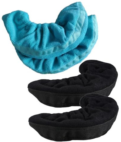 BELLIFFY Eislaufüberzüge 2 Paar Schlittschuhschoner Für Eiskunstlauf Hockey Oxford Stoff Schwarz Blau Angenehm Leicht Zu Reinigen Zum Schutz Der Kufen