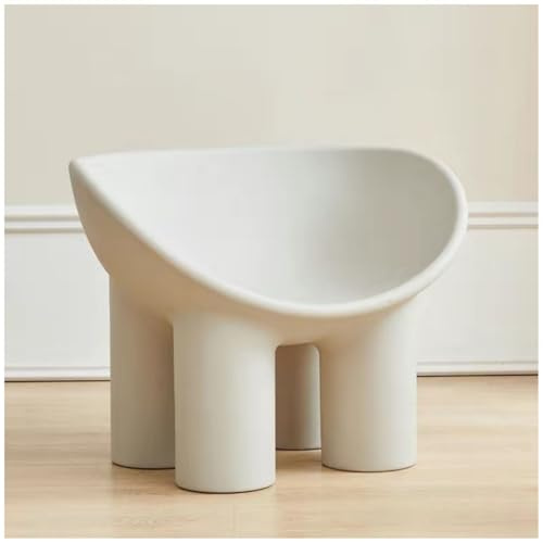 Canapé en peluche avec pieds d'éléphant - Chaise de salon moderne avec fauteuil confortable pour salon, chambre à coucher, balcon et bureau - Gris - 51,1 cm de hauteur (sans coussin)