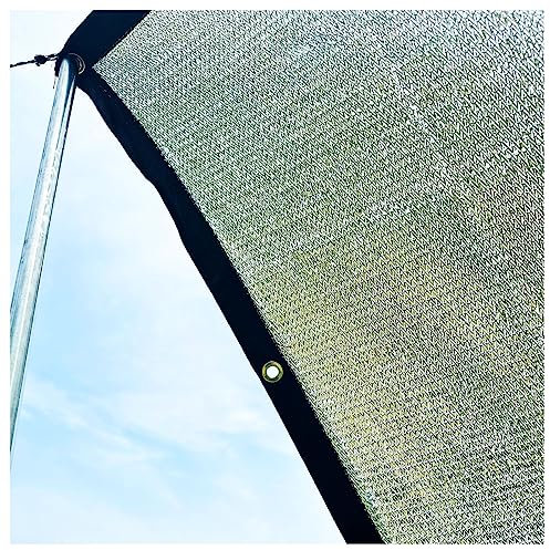 Shade Cloth Fabric Sunblock Silver 85% Reflective Sun Shade Mesh UV Resistant Netting with Grommets Sun Shade Car Cover for Patios Pergola Canopy Deck Porch Backyard Outdoor Small Size