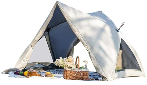 Faltzelt – Zelte für Camping | Familien-Kuppelzelt wasserdicht | Strandzelte | 3–4 Personen Familie faltbarer Unterstand | wasserdichte automatische Einrichtung für Camping, Wandern, Reisen