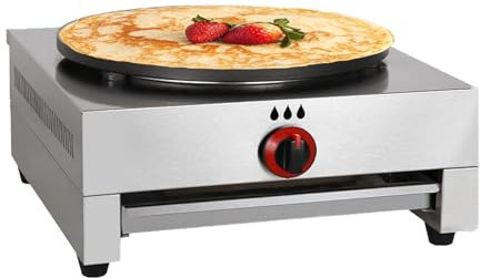 Crepe-maskin, kommersiell non-stick crepe-maskin med metangastolt, perfekt för pannkakor, varmkorv och företagssammankomster.