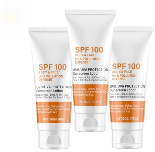Sonnenschutzmittel mit LSF 100 für Gesicht und Körper, UV-Schutz für Outdoor-Sportarten