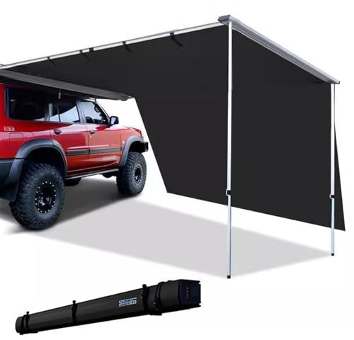 CSPJPIZIYB Toldo para Coche con Carcasa de Aleación de Aluminio, con Toldo Lateral de Lona, ​​para Autocaravanas, Caravanas, 4x4 y SUV, UPF ≥50+, PU ≥4000+(160x250cm)