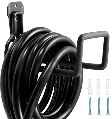 LitOrange EV Charging Cable Holder, Wall Mount EV Cable Hook | Heavy Duty EV Charger Cable Holder with Screws for Cable Tidy