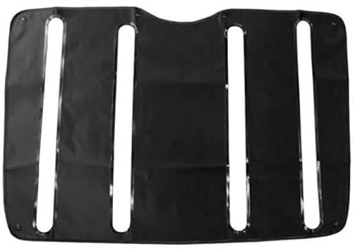 Replacement For PETERBILT 587 YEAR 2011 4 SLOT BLACK VINYL WINTER FRONT GRILLE COVER by Technical Precision