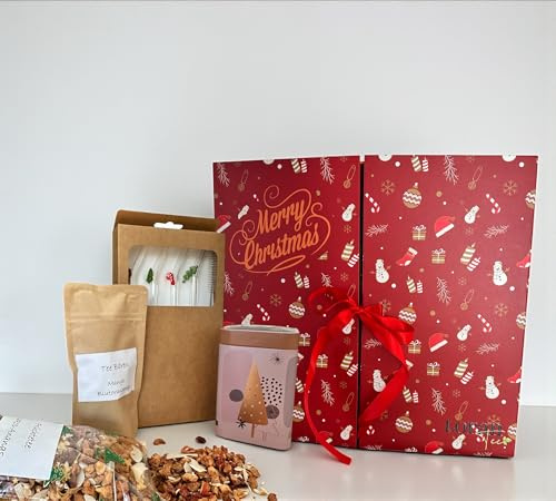 Loran Tee Adventskalender 2025 | Über 1 kg Premium Tee | 24 luxuriöse Teesorten – Schwarztee, Grüntee, Kräutertee & Früchtetee | Nachhaltiger Adventskalender | Geschenkidee Weihnachten
