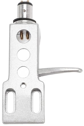 SUNGOOYUE Cabezal de Fono de Aleación de Aluminio con Cables para Mejorar la Reproducción de Música para Entusiastas de los Tocadiscos, Cabezal de Tocadiscos de Repuesto Universal (SILVER)