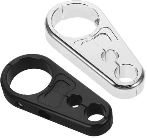 Gogogmee 2pcs Aluminum Throttle Cable Clamp for Motorcycle Handlebar Mount Aerodynamic Brake Line Clip Holder for Atv Dirt Bike Lightweight Wire Management