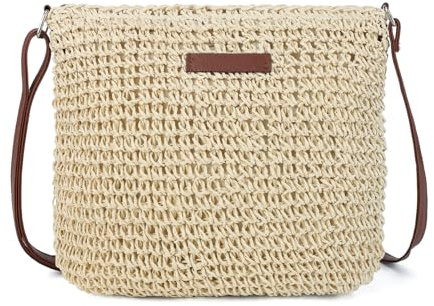 Gladdon dam halmväska axelväska sommar pysselväska axelväska boho crossbody väska handvävd strandväska fritid väska lätt sommarväska för semester strand vardag
