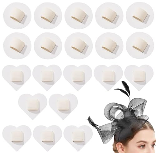 Gihioue Lot de 20 bandeaux en feutre pour cheveux faits à la main - Coussinets élastiques pour décoration de coiffeuse, salle de bain, voyage, femmes et filles