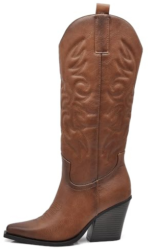 IF Fashion Stivali Stivaletti Texani Cowboy Western Scarpe da Donna Punta Camperos Etnici C19004-4