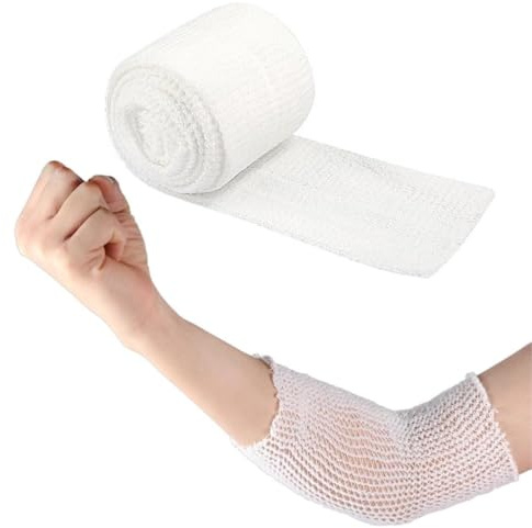 KRFWGUU Bandage Medical Filet Élastique Tubulaire En Coton Élastique Pansement Retenue Pour Pansement 3.8Cm*2M