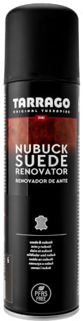 Tarrago Rinnova camoscio e nabuk in spray senza PFAS 250 ml – ravviva il colore, protegge ed impermeabilizza | senza PFAS e traspirante | camoscio, nabuk, crosta e microfibra | marrone scuro n. 6
