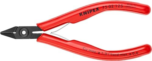 KNIPEX Elektronik-Seitenschneider auf SB-Karte mit Kunststoff-Hüllen 125 mm, 75 02 125 SB