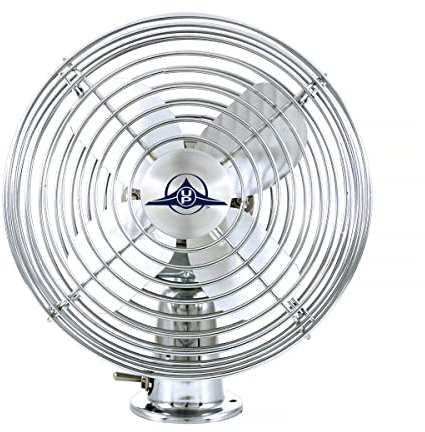 United Pacific 40848 Hochleistungs-Chrom-Auto-Lüfter mit 12 V Lüfterblatt für Autos, LKWs, Wohnmobile und Lieferwagen, komplett aus Metall, 2 Geschwindigkeiten, verstellbarer Sockel, 1 Ventilator