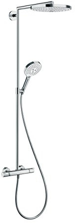 hansgrohe Raindance Select S Colonne de douche 240 2 jet avec mitigeur thermostatique, blanc/chromé, 27129400