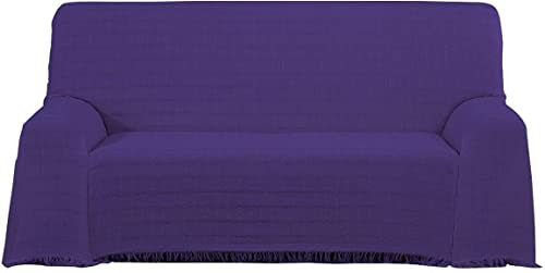 REGALITOSTV (230_x_260_cm, Lila) Colcha Multiusos Foulard Plaid Liso Mod: TORROX para Cama o sofá Fabricado EN ESPAÑA