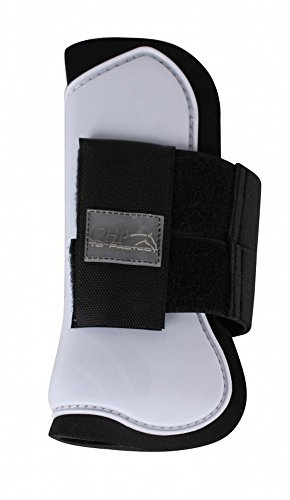QHP Hartschalen-Gamaschen vorne innen Neopren Klettverschluss NEUE Farben (Shetty, Weiß)