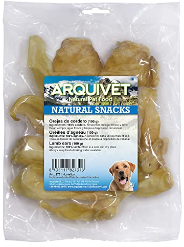 Arquivet Lammohren, 10 Stück, Snack für Hunde