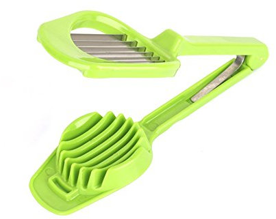 Yosoo Egg Slicer Mushroom Tomato Fruit Cutter with Long Handle Slicer with ABS alloy Stainless Steel Blades Multifunction Kitchen Accessories Cooking Tool (Color : Green)
