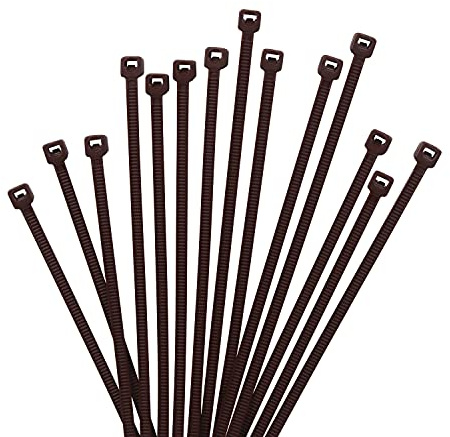 XINGO 1000 Stück Kabelbinder Braune, 100mm x 2,5mm, 8,1 kg Zugfestigkeit, kleine Größe, UV Beständig Set für Zur Ordnung von Kabeln, Gartenarbeit, Hause, im Büro, der Garage