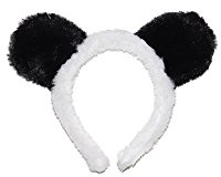 Manchester Royalty Panda-Ohren, Tierohren, Party, Junggesellinnenabschied, Weiß, Unisex-Erwachsene, Frauen, Kostümfreunde