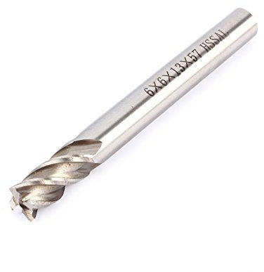 Estink CNC Fräser Bohrer, HSS CNC Zylinderschaft Schaftfräser 4/6 / 8/10 / 12mm Mill Cutter, für CNC-Datenverarbeitungszentren, geschnitzte (6mm)